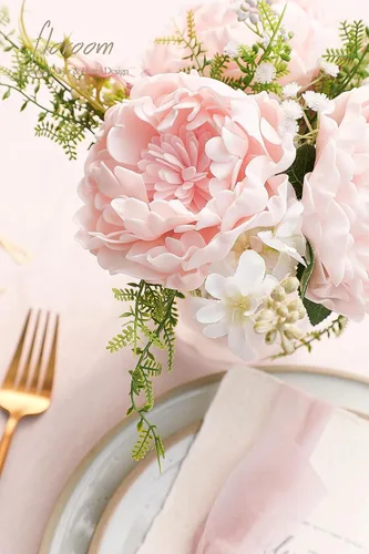 Vista 3 de Floroom - Flores artificiales de espuma de aspecto real con tallos para manualidades, ramos de boda, centros de mesa, despedida de soltera