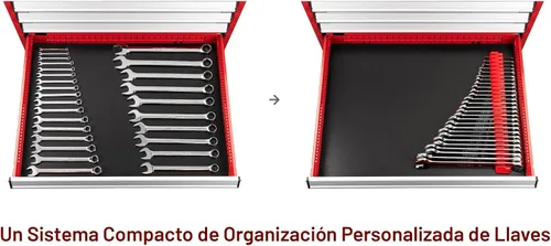 Vista 6 de TEKTON Juego de llaves combinadas con organizadores modulares, 11 piezas (1/4-3/4 pulgadas) WCB95101