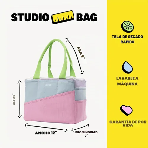 Vista 7 de Soolla Bolsa de estudio: organizador de almacenamiento de suministros de arte y bolsa de herramientas de cerámica, bolsa lavable, bolsa de hilo
