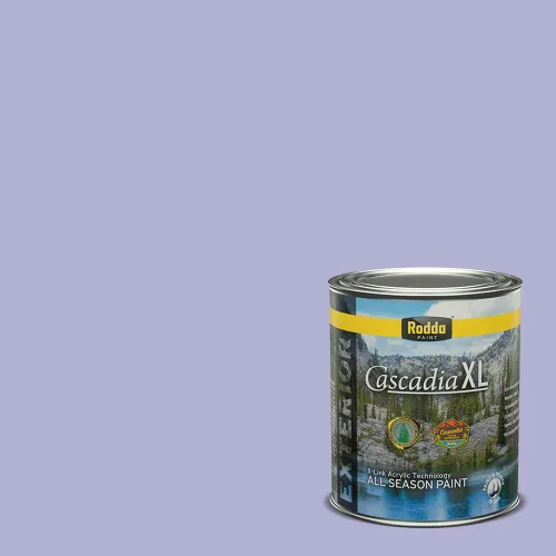 Vista 169 de Rodda Paint CASCADIA XL Pintura e imprimación de satén exterior en uno, cuarto de galón, bikini lavanda