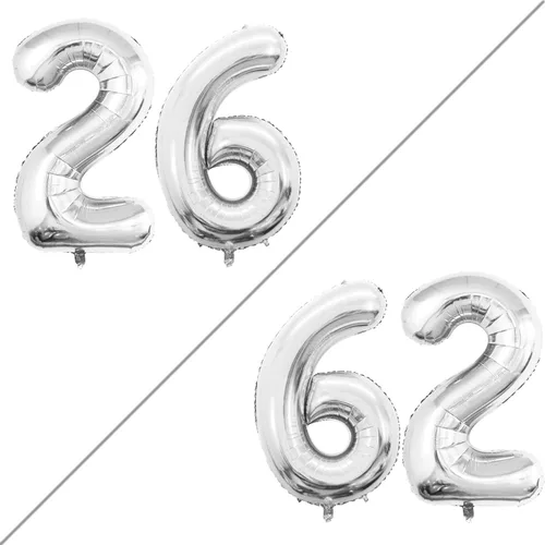 Vista 28 de Goer, conjunto de globos de papel aluminio para decoraciones de cumpleaños, globos de las letras de feliz cumpleaños y de números Oro