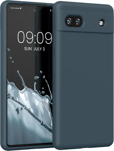 Vista 139 de kwmobile Funda Compatible con Google Pixel 6 Pro - Funda de teléfono de silicona TPU con acabado suave - Azul Arrecife