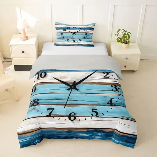 Vista 9 de Erosebridal Funda de edredón de ancla náutica, juego de ropa de cama con brújula oceánica, tamaño individual para niños, adolescentes, adultos