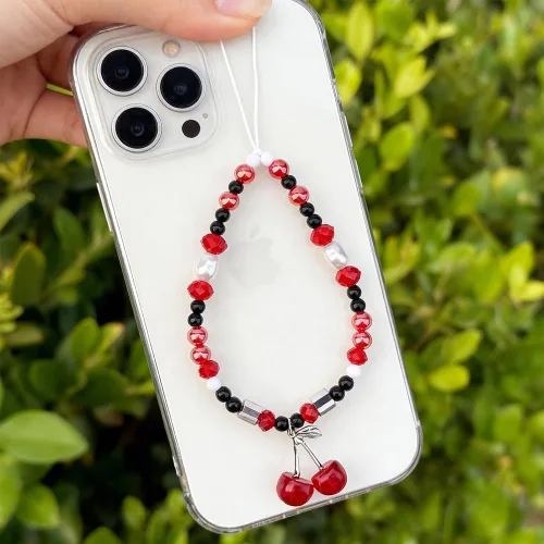 Vista 7 de Correa de pulsera con cuentas para teléfono, cordón universal para teléfono celular, para cámara, cartera, mochila, monedero