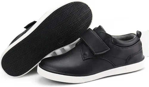 Vista 6 de firelli Mocasines para niños con gancho y lazo para uniforme escolar zapatos Oxford casuales