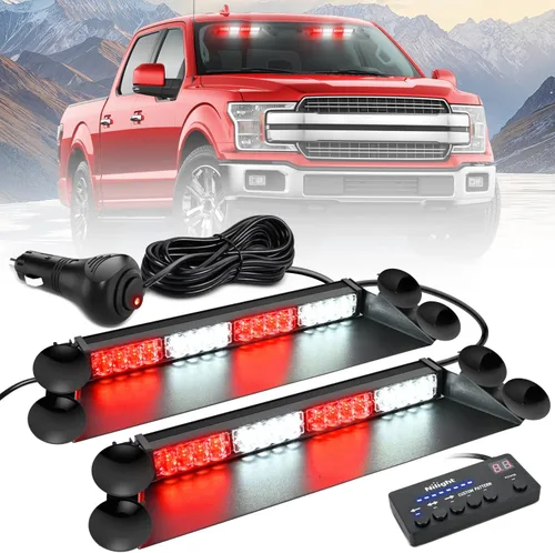 Vista 12 de Nilight 16LED Amber Dash Strobe Light Cigarette Lighter Plug Ámbar