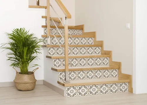 Vista 4 de Mi Alma Colección de calcomanías para azulejos de chimenea, juego de 24 unidades, calcomanías para azulejos en muro para baño, cocina