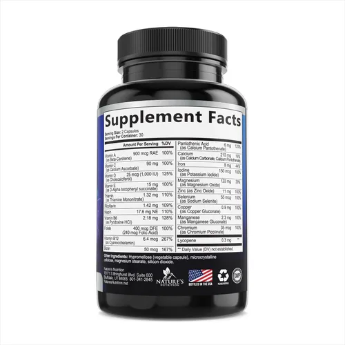 Vista 9 de Multivitamínico para hombres – Once Daily Multivitaminas para hombre – Multivitaminas completas con biodisponibilidad óptima de vitaminas