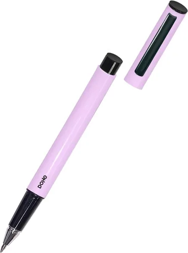 Vista 3 de DOHE - Pack de 4 bolígrafos ELIPSE - Tinta gel azul - Punta fina 0.020 in - Capucha y clip de fijación - Fabricado en aluminio duradero - Morado