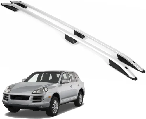 Vista 11 de ERKUL - Barras transversales para techo para Porsche Cayenne 2003-2010 Barras transversales de aluminio con bloqueo antirrobo para el techo