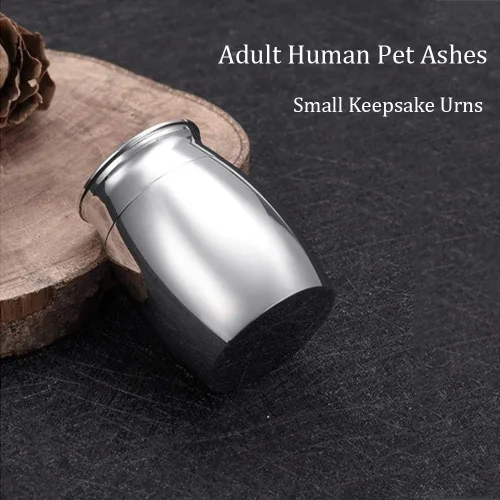 Vista 7 de Mini urnas para cenizas humanas - Pequeño tarro de cremación conmemorativo impermeable de acero inoxidable