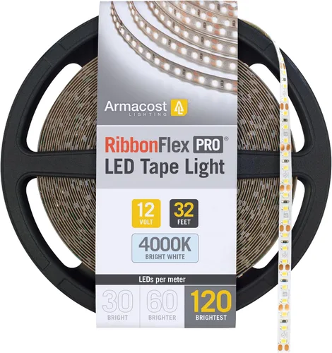 Vista 49 de Armacost Lighting RibbonFlex Pro 133210 - Tira de luces LED blancas de 12 V, 120 LED/m, 2700K, 8.2 pies