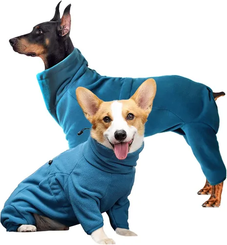 Vista 15 de ROZKITCH Abrigo térmico de invierno para perro, pijama de forro polar suave, resistente al viento, chaqueta cálida para clima frío, chaleco