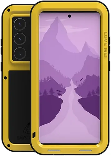 Vista 7 de LOVE MEI Funda de metal para Samsung Galaxy S24 Ultra, resistente al aire libre, de aluminio, de metal, militar, a prueba de golpes, protección Negro