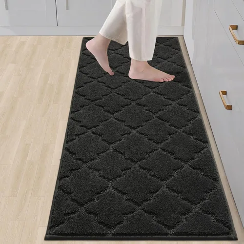 Vista 71 de COSY HOMEER Alfombras suaves de cocina [2 piezas] para el frente del fregadero súper absorbentes, tapetes y tapetes de cocina de 20 x 30 pulgadas/20