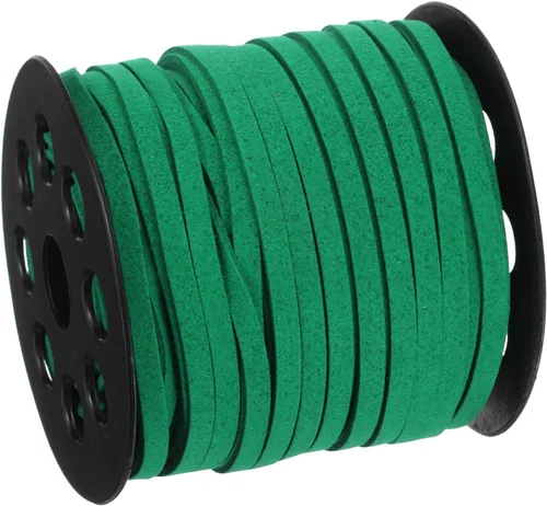 Vista 9 de uxcell Cordón de gamuza, 49.21 yardas, 0.197 in, cuerda plana de hilo de cuero para bolso, bolso, cordones de zapatos, manualidades, fabricación