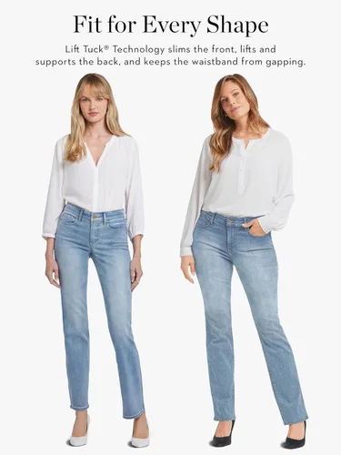 Vista 8 de NYDJ - Pantalones de mezclilla rectos Marilyn para mujer Biscayne