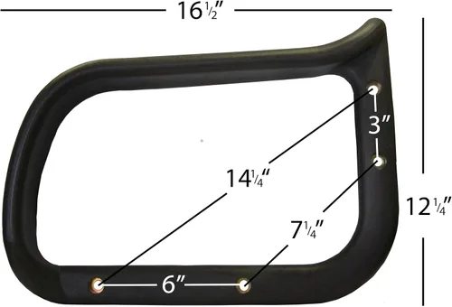 Vista 2 de Brazo de lazo para silla de oficina de repuesto - Lado izquierdo de estilo redondeado S3676L-A