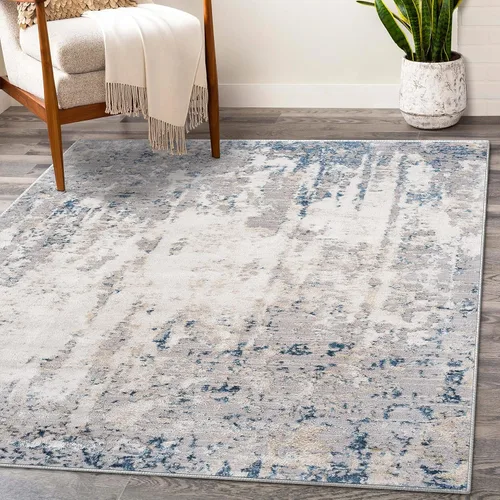 Vista 4 de LUXE WEAVERS Florance Collection 86572 - Alfombra moderna azul de 5 x 7