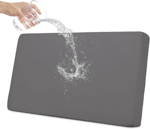 Vista 55 de Easy-Going Funda de cojín 100% impermeable para asiento de sofá, funda de cojín elástica de muebles, para niños, mascotas, cojín de sofá biplaza