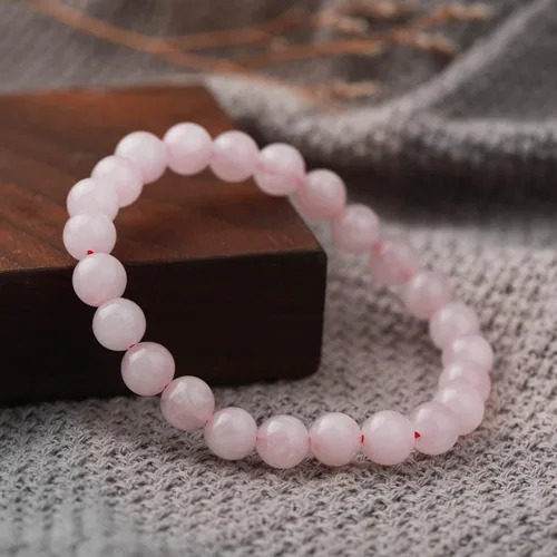 Vista 5 de Crystal Vibe Pulseras de cuentas de 0.315 in para mujeres y hombres, pulseras de cristal con piedras preciosas naturales, tamaño elástico ajustable