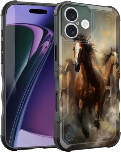 Vista 17 de Funda para iPhone Air, [doble capa] [protección contra caídas de grado militar de 10 pies] Funda resistente a prueba de golpes para iPhone Air