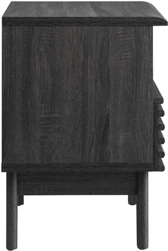 Vista 5 de Modway Render Mid-Century - Mesita de noche moderna con un cajón, color carbón Carbón vegetal