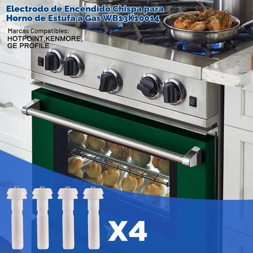 Vista 2 de WB13K10003 Encendedor de electrodo de chispa para horno de gas, electrodo de quemador superior FreeCat compatible con GEHotpoint, Kenmore