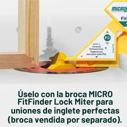 Vista 8 de MICROJIG FitFinder 1/2 Gauge Wood Center Point Finder for Table Saw Blade, Joinery, Router, Bandsaw, Lathes and More, Woodworking Tools, FN12