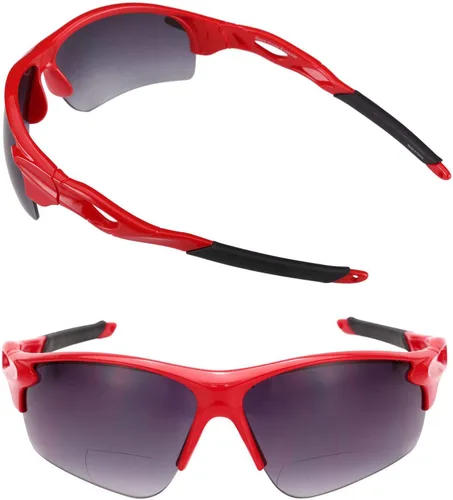 Vista 11 de Mass Vision 2 pares de lentes de sol deportivos de precisión 'The Athlete', ligeros, bifocales, unisex, con protección UV400