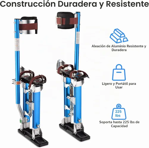 Vista 6 de Yescom Drywall Stilts 16-24 Herramienta ajustable de aluminio para paneles
