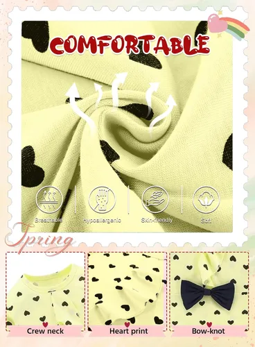Vista 3 de Adorable ropa para bebé, 2 piezas para niña
