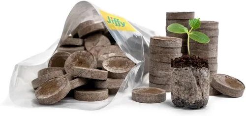 Vista 13 de 100 unidades - Jiffy 36 mm de pellets de turba y tierra para semillas, tapones para inicio de semillas: iniciador de semillas para interiores