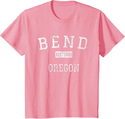 Vista 65 de Bend Oregon OR Camiseta vintage, Negro
