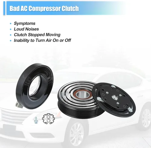 Vista 6 de uxcell juego de embrague para compresor de aire acondicionado reemplazable para reparación de embrague de Ford F-150 1997-2006