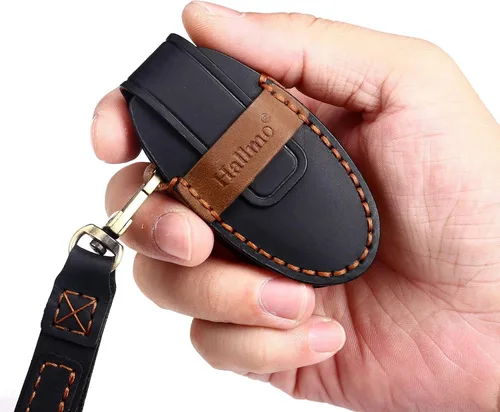 Vista 6 de ontto Funda para llavero con llavero de cuero protector para llaves compatible con Nissan Murano Pathfinder
