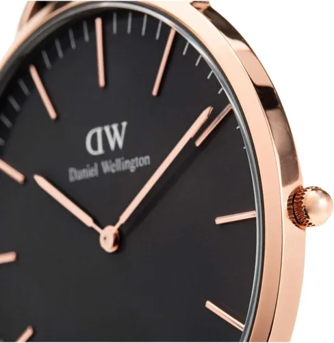 Vista 3 de Daniel Wellington Reloj clásico de tela de oro rosa (poliéster)