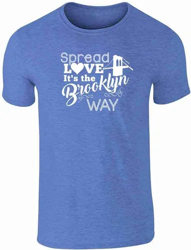 Vista 11 de Pop Threads Spread Love Its The Brooklyn Way Graphic Tee Camiseta para hombre