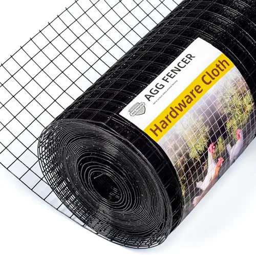 Vista 9 de Tela Metálica Negra de 8 pulgadas x 25 pies, Malla de Alambre de 1/2 pulgada 19Ga Recubierta de PVC y Vinilo, Rollo de Cercado de Alambre de Pollo