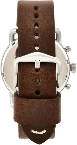 Vista 4 de Fossil Commuter - Reloj de cuarzo para hombre de acero inoxidable y piel, estilo casual