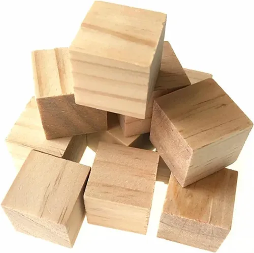 Vista 3 de Cubitos de madera de 0.39 a 1.7 pulgadas, bloques de madera naturales sin terminar para matemáticas, hacer rompecabezas, manualidades y proyectos