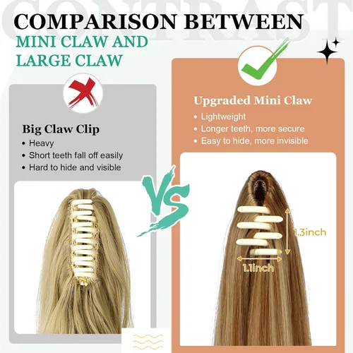 Vista 2 de Extensión de Cola de Caballo con Pinza de 18" 20" Pulgadas Larga Rizada Ondulada Recta con Clip de Aspecto Natural Extensión de Cabello Sintético