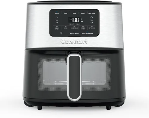 Vista 10 de Cuisinart Freidora de Aire, Cesta Compacta de 2.6 Cuartos con 3 Funciones de Cocina para Freír al Aire, Asar y Hornear, 3 Ajustes Preestablecidos