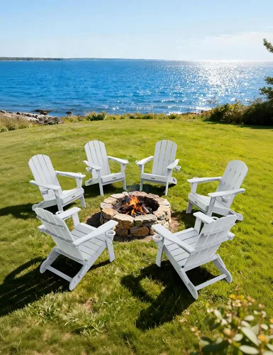 Vista 40 de Silla Adirondack Plegable, Sillas Adirondack de Plástico con Textura de Madera con 2 Portavasos, Silla para Hoguera de HDPE Resistente a