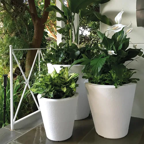 Vista 7 de Crescent Garden Maceta de autorriego para interiores y exteriores, negro caviar, 16 pulgadas, 20", Ceniza Fresno