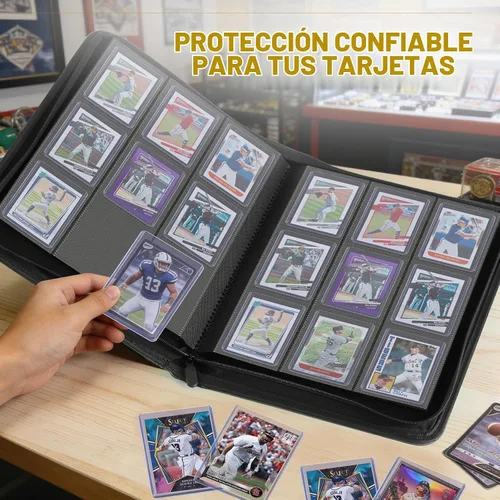 Vista 4 de Carpeta de carga superior, carpeta de tarjetas con 9 bolsillos para 288 Negro