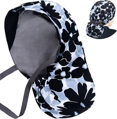 Vista 15 de Scrub Caps for Women Surgical Caps Nurse Hat Functional Ponytail Holder for Long Hair Single or Satin-Lined