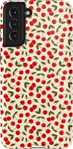 Vista 45 de Casely Funda para Galaxy S21 Here Comes The Sun Colorblock Sunset Diseño protector delgado esencial de doble capa Aquí viene el sol