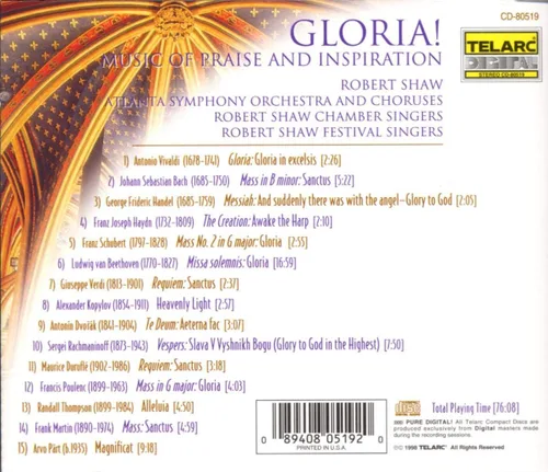 Vista 2 de Gloria! Music of Praise and Inspiration