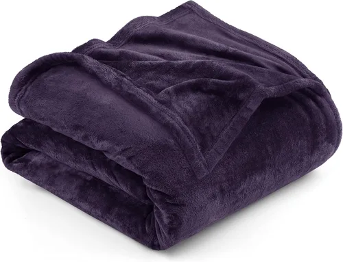 Vista 64 de Utopia Bedding - Manta de vellón de lujo, mullida, antiestática; manta de suave microfibra de 8.8 oz/yd² (300 g/m²) para sofá y cama; tamaño Gris